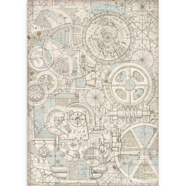 STAMPERIA - RICE PAPER A3 - SIR VAGABOND TRAIN MECHANISM