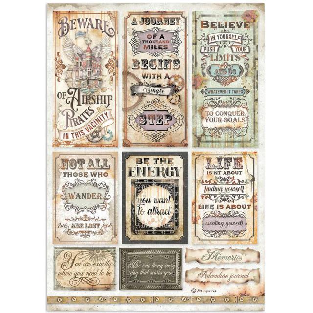 Stamperia - Rice Paper - 21cm x 29.7cm - Lady vagabond Lifestyle - Tickets