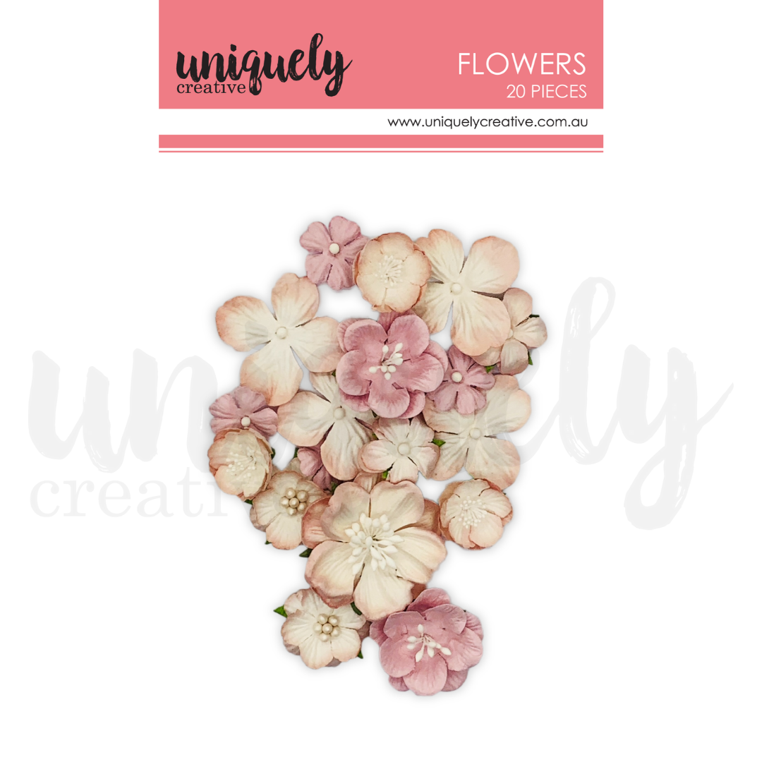 UNIQUELY CREATIVE - DUSTY PINK FLOWERS *