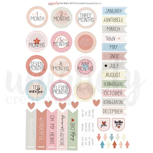 Uniquely Creative - Hey Baby Girl Cut - A- Part Sheet (Essential Die 6,8)
