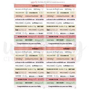UNIQUELY CREATIVE - Hey Baby Girl Mini Cut - A- Part Sheet (Essential die 5)