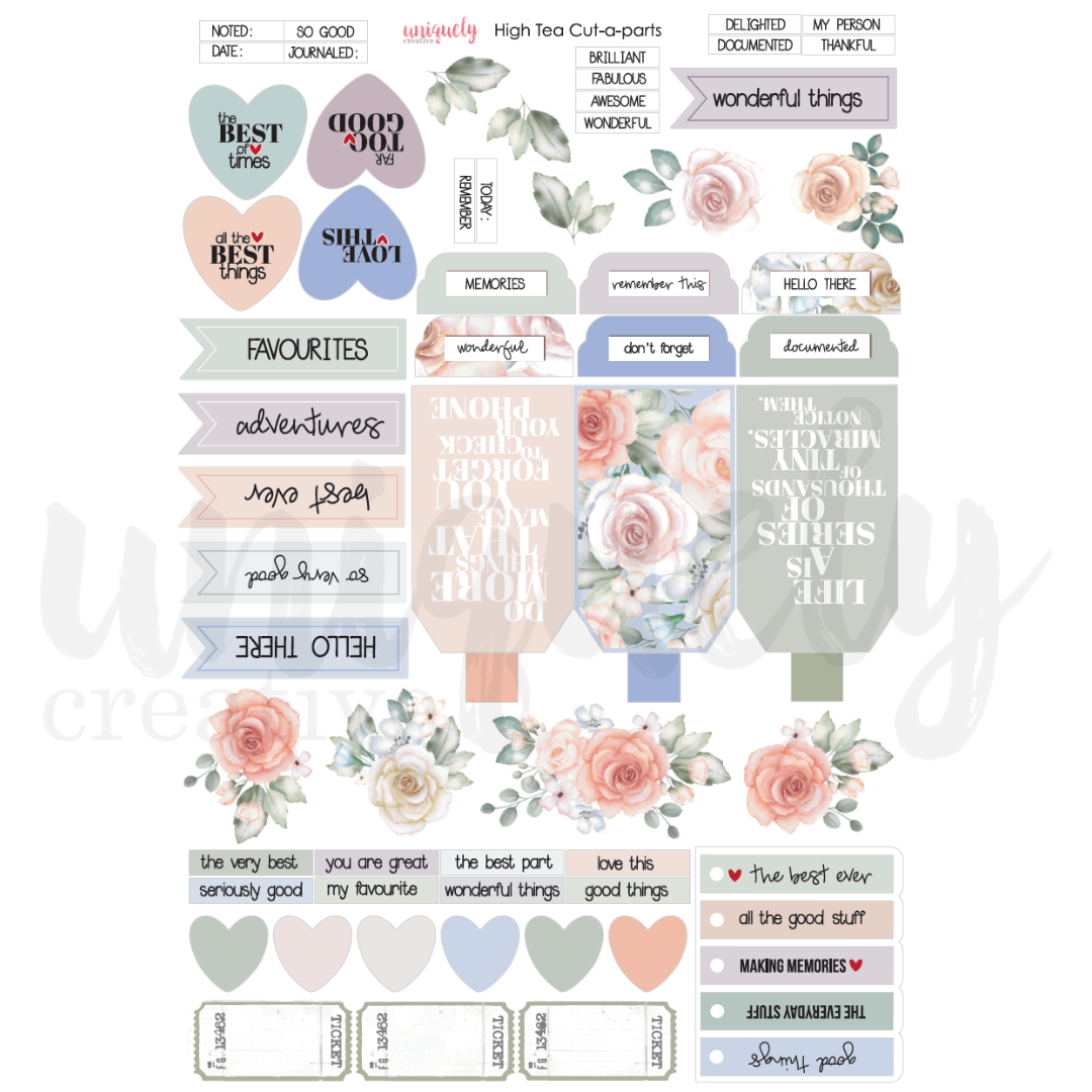 Uniquely Creative - High Tea - Cut -a - Parts Sheet