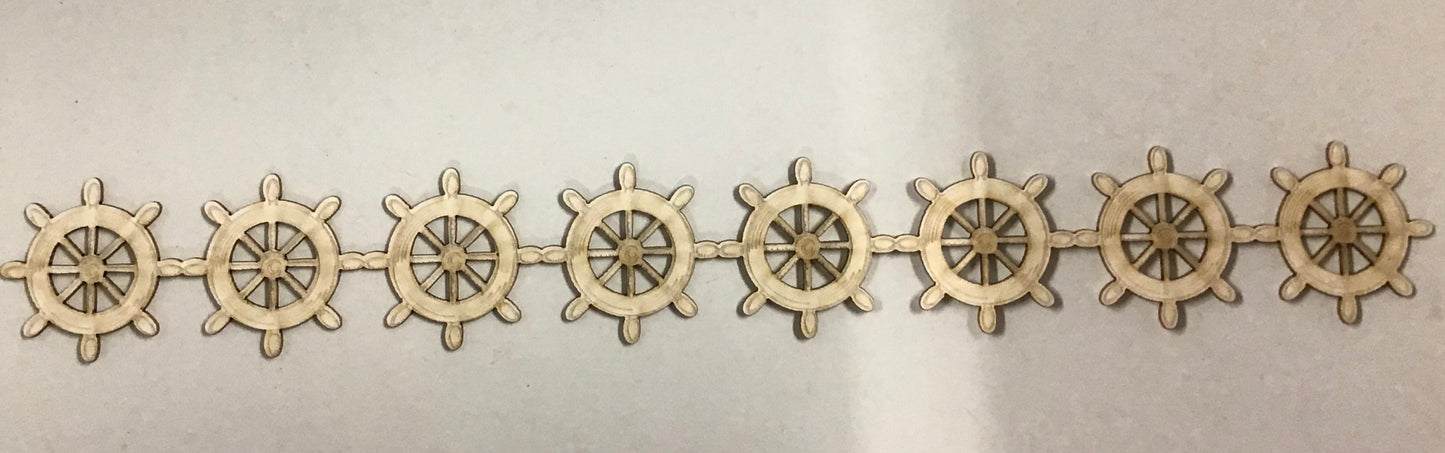 Scrap Collections -Ship Wheel Boarder (white) Cut Out