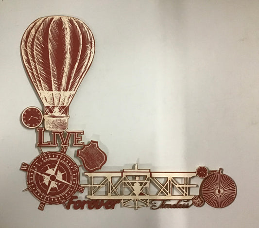 Scrap Collections - Live Forever Balloon cut out