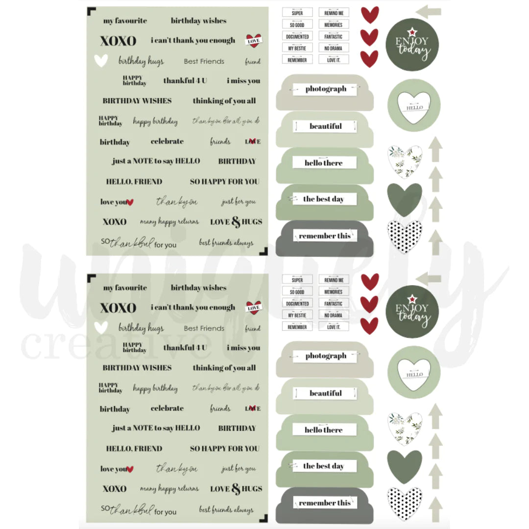 Uniquely Creative - Juniper & Sage Cut-a-part Sheet
