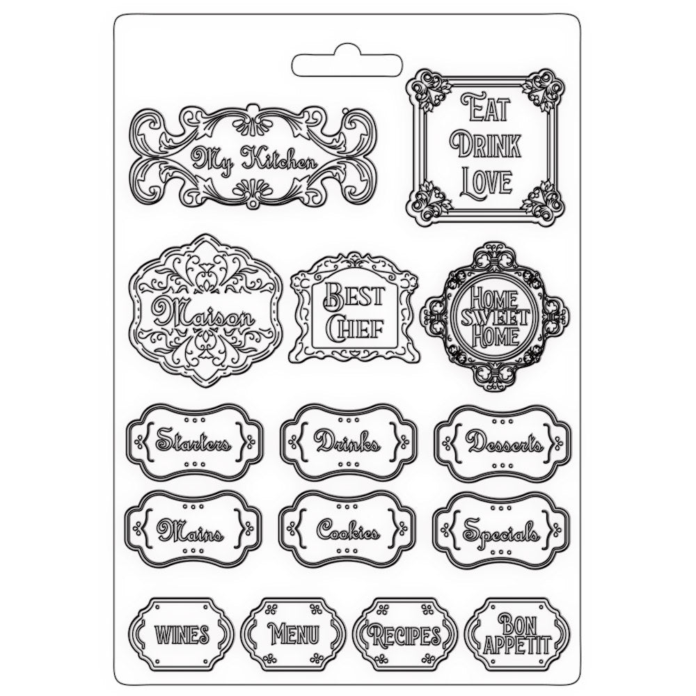 Stamperia- Soft Mould A4 -Casa Labels*
