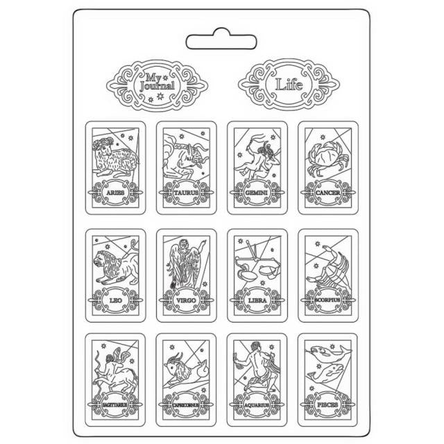 Stampera- Soft Mould A4 - COSMOS INFINITY ZODIAC*
