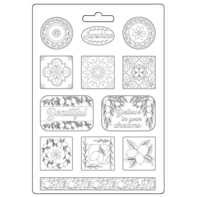 Stamperia- Soft Mould A4 - Blue Dream Plates*