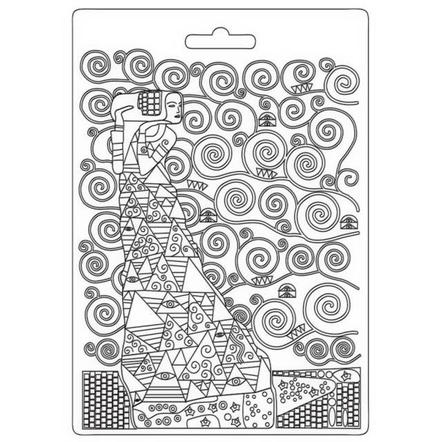 Stamperia - Texture Impression - Soft Mould A5 - Klimt The Waiting*