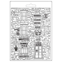 Stamperia - Texture Impression - Soft Mould A5 - Sir Vagabond Aviator New York Building*