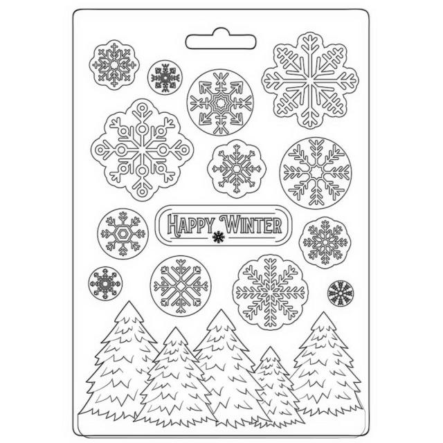 Stamperia - Texture Impression - Soft Mould A5 - Happy Winter*