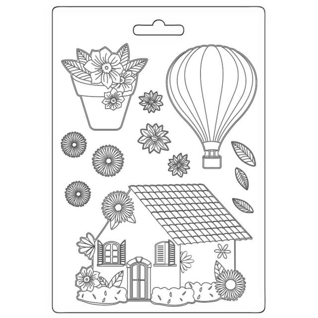 Stamperia - Soft Mould A5 - Create Happiness Welcome Home - House*