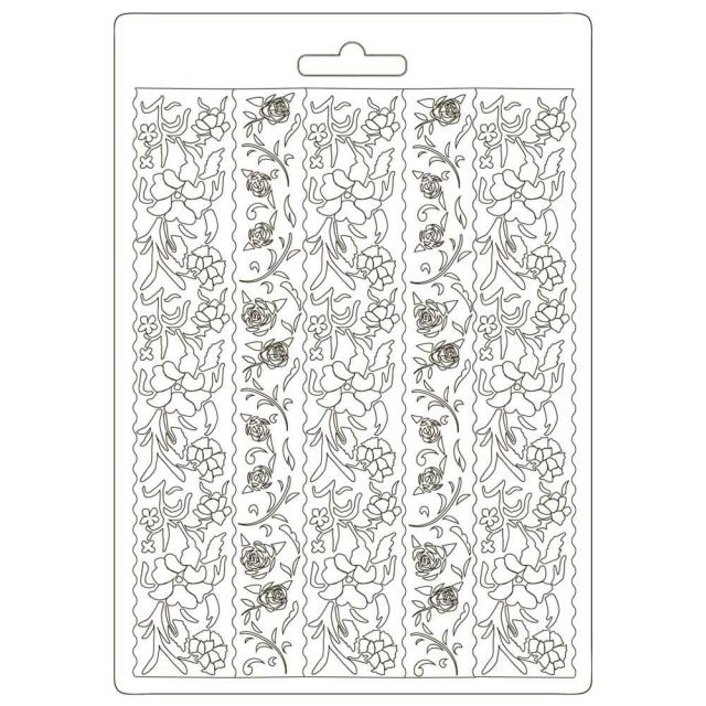 Stamperia - Texture Impression - Soft Mould A5 - Alice Boarders*