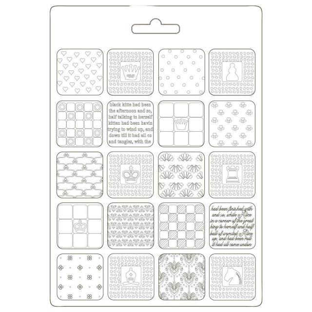 Stamperia - Texture Impression - Soft Mould A5 - Alice Patchwork*
