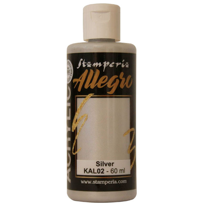 KAL 2 - Stamperia - Allegro - Acrylic Paint - Silver  59ml