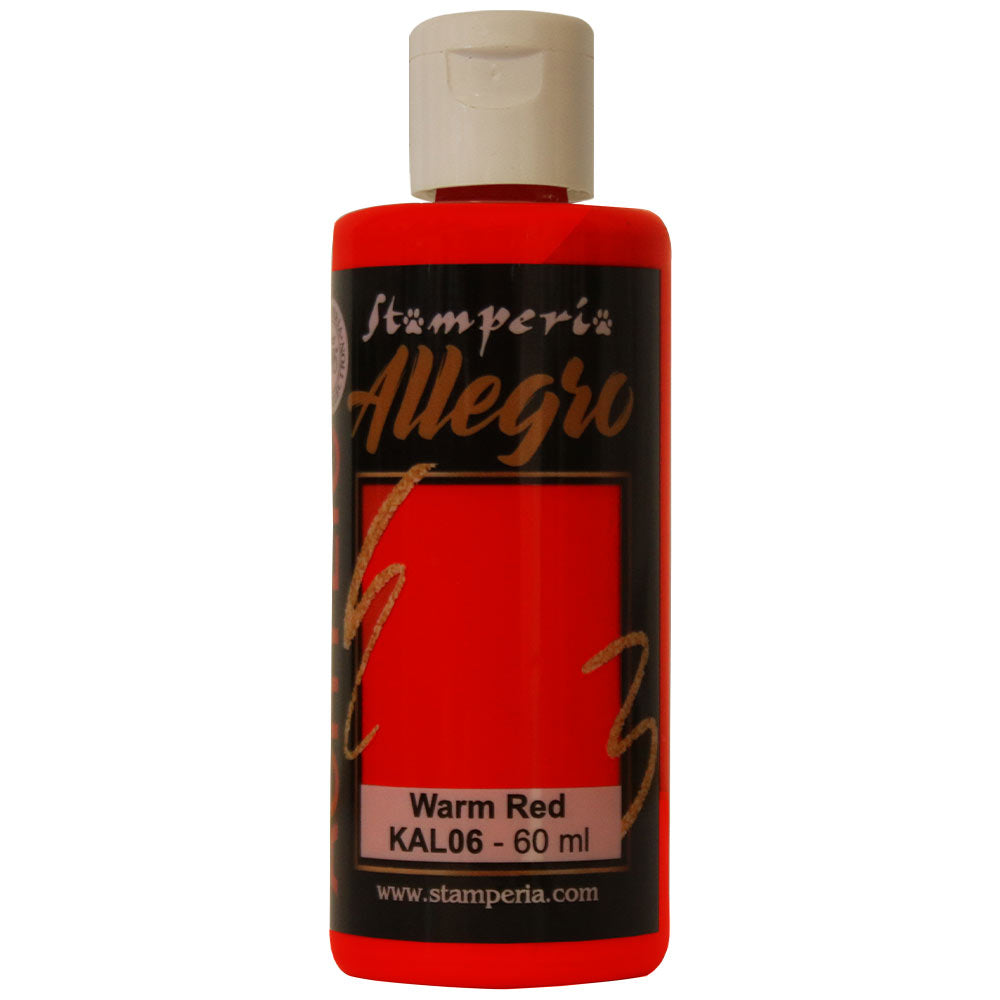 KAL 6 - Stamperia - Allegro - Acrylic Paint - Warm Red - 60ml