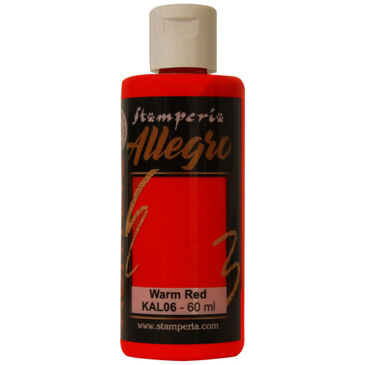 KAL 6 - Stamperia - Allegro - Acrylic Paint - Warm Red  - 60ml