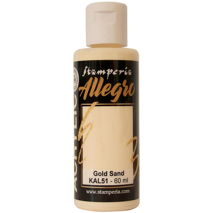 KAL 51 - Stamperia - Allegro - Acrylic Paint - Gold Sand- 60ml