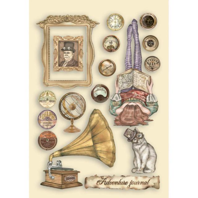 Stamperia - Chipboard - Colored Wooden Shapes A5 - Lady Vagabond Lifestyle - Cat