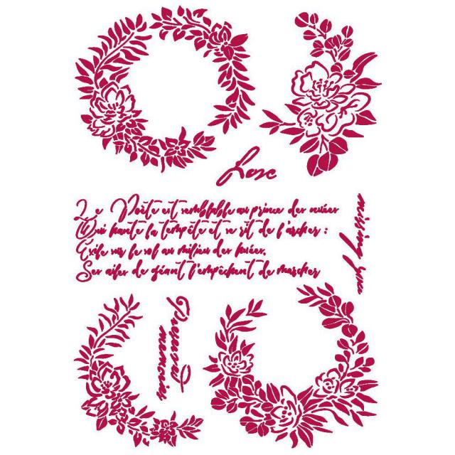 STAMPERIA - STENCIL 21 X 29.7CM- ROMANTIC JOURNAL GARLANDS LOVE