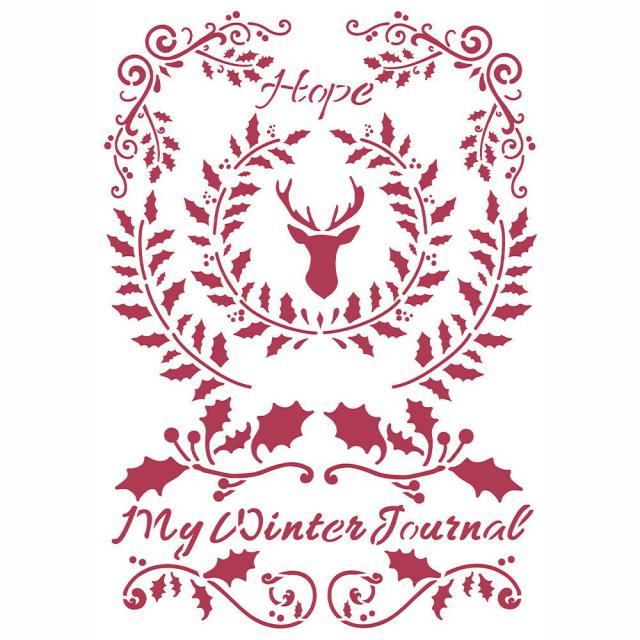 Stamperia - - stencil 21 x 29.7cm- Winter Tales - Hope