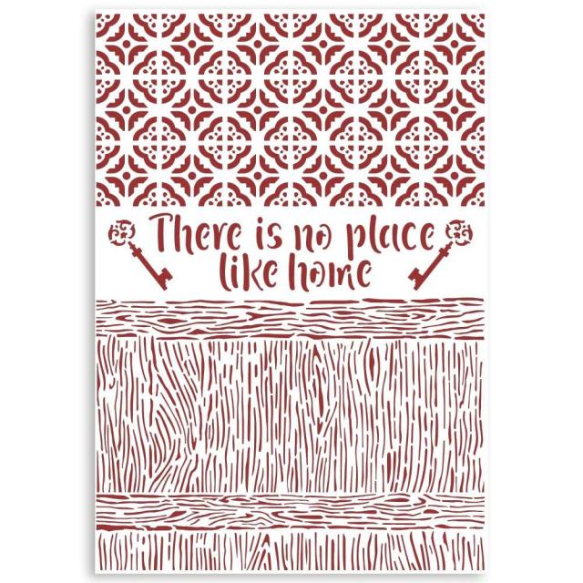 Stamperia - - Stencil 21 X 29.7cm- Casa Granada there is no place like home