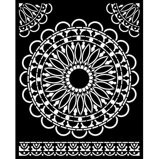 Stamperia - Mix Media Stencil - 20 X 25 Atelier Round Lace