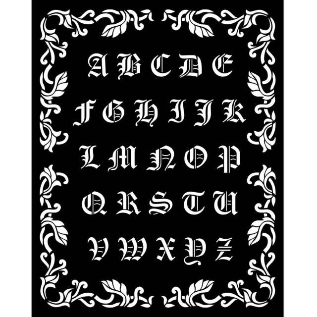 Stamperia - Mix Media Stencil - 20 X 25 Sleeping Beauty Alphabet