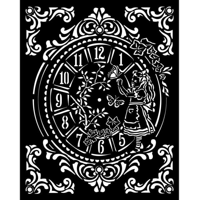 Stamperia - Mix Media Stencil - 20 X 25 Alice Clock