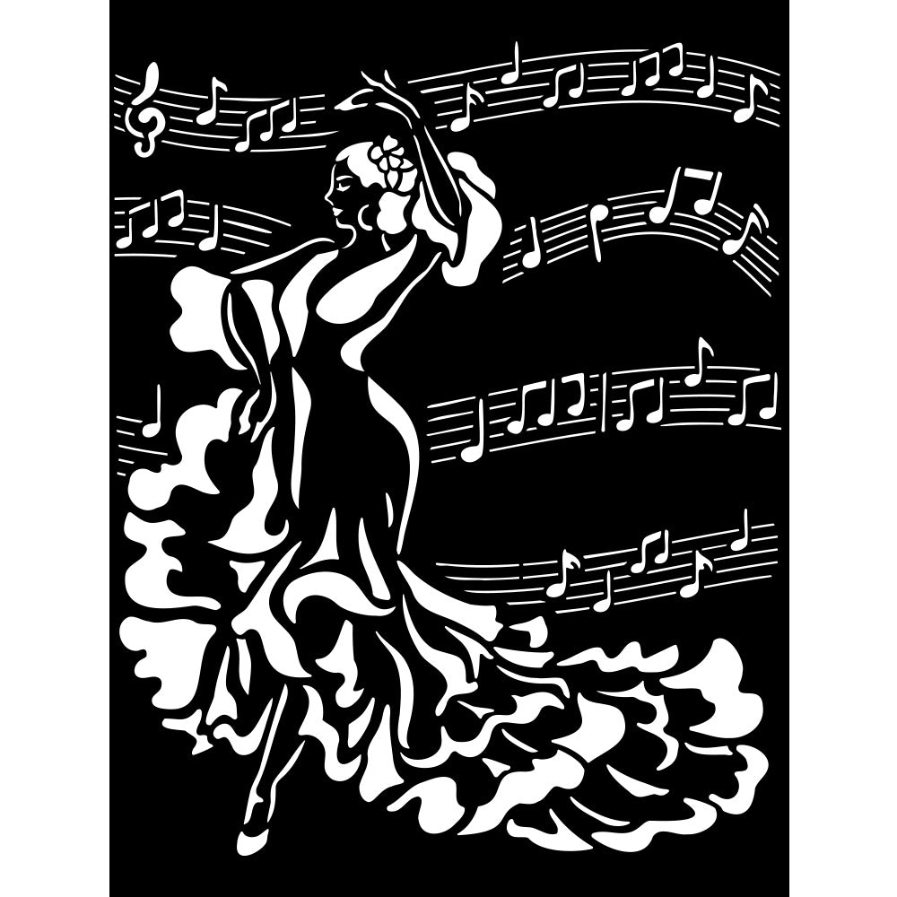 Stamperia - Mix Media Stencil - 20 X 25 Desire Dancer