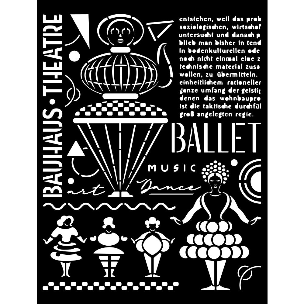 Stamperia - Mix Media Stencil - 20 X 25 Bauhaus Theatre