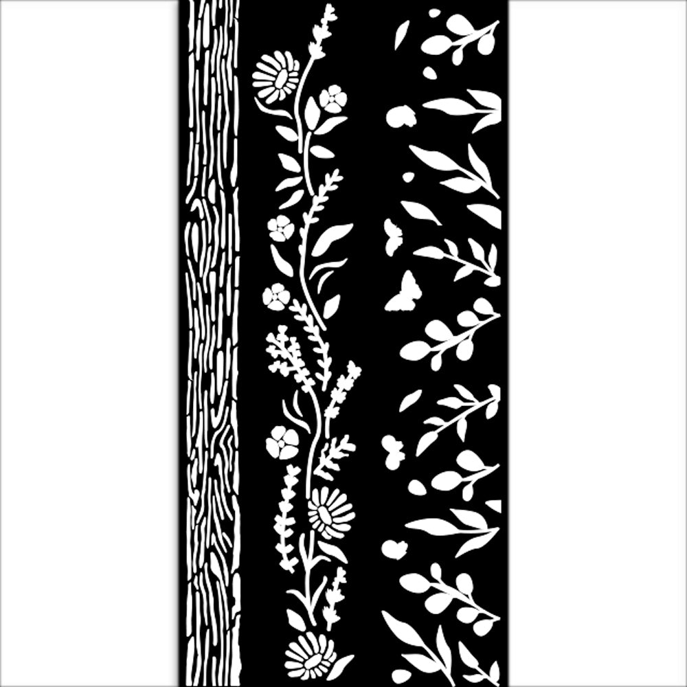 Stamperia- Thick Stencil 12 X 25cm- Create Happiness Welcome Home Nature