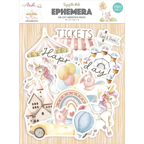 Asuka Studio - Enjoy the Ride Ephemera - Die cut Cardstock Pieces (24pcs)
