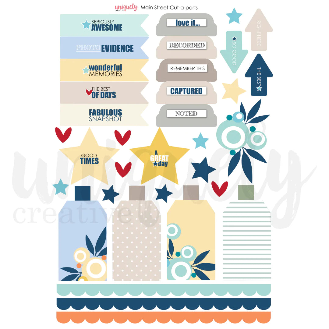 UNIQUELY CREATIVE - Main Street Cut-A-Part Sheet