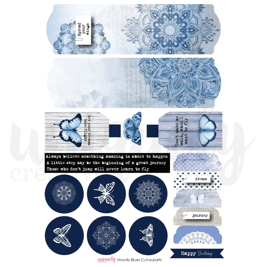 Uniquely Creative - Moody Blues Cut-a-part Sheet