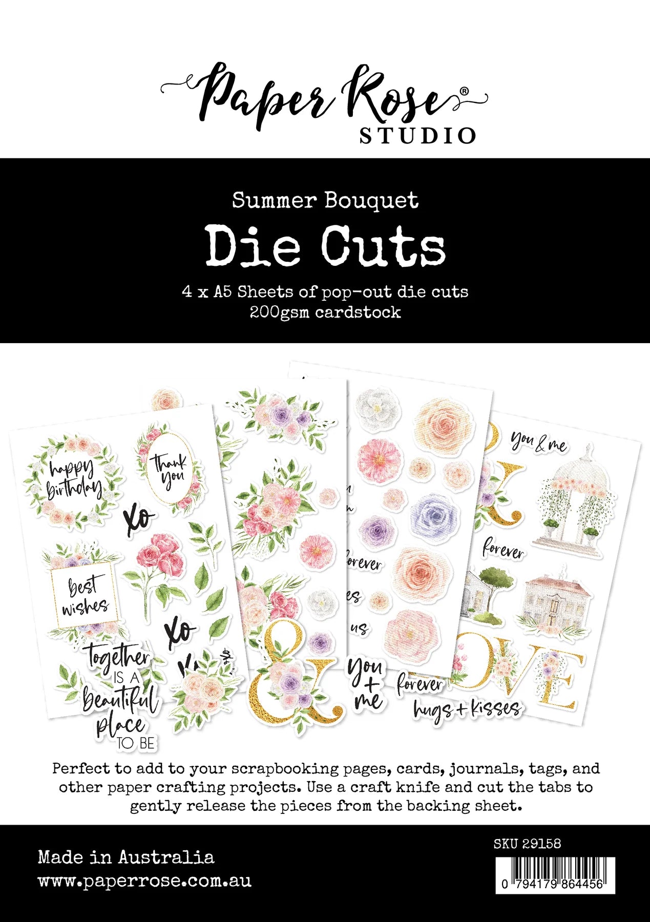 Paper Roses - Die Cuts - Summer Bouquet