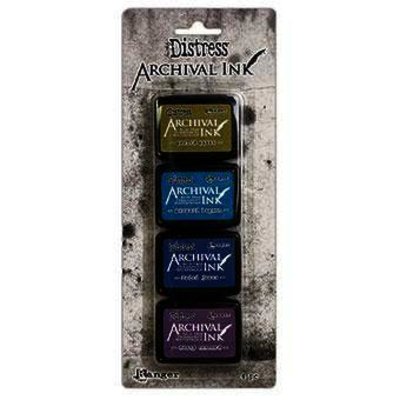 Ranger - Distress Archival Ink - Peeled Paint,Mermaid Lagoon,Faded Jeans,Dusty Concord