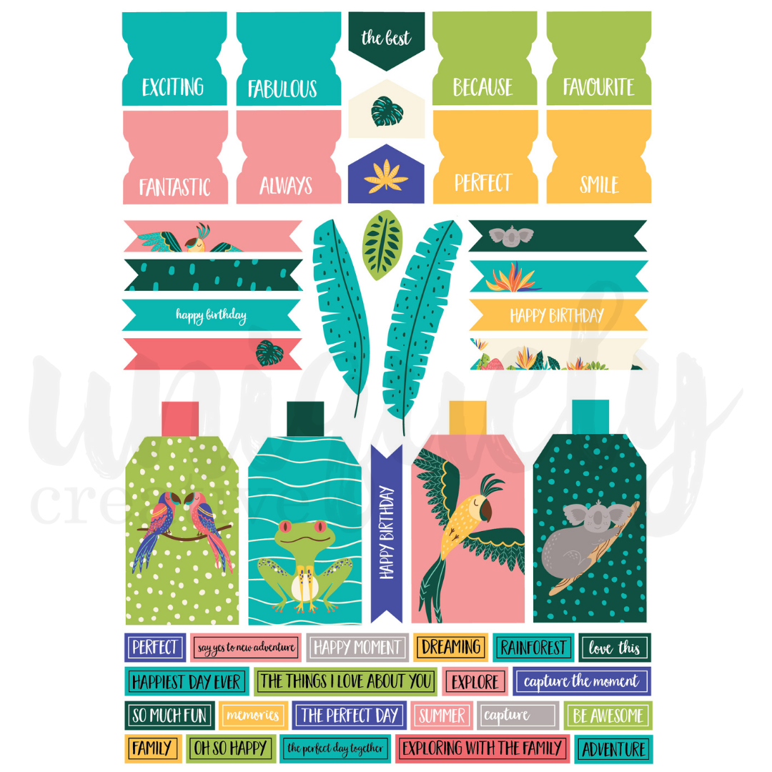 Uniquely Creative Rainforest Retreat Cut - A - Part - Sheet