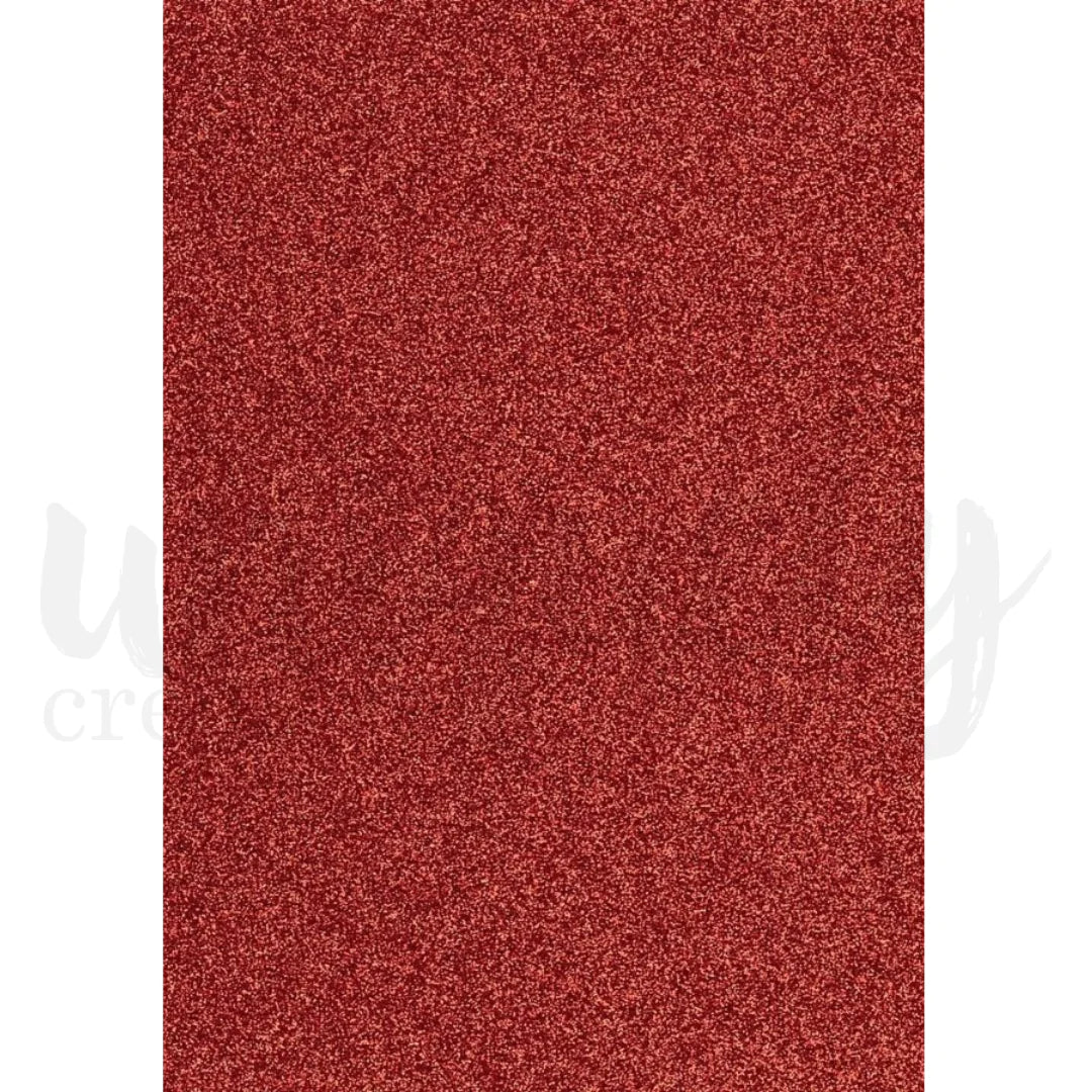 Uniquely Creative - A4 - Red Glitter Cardstock