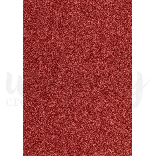 Uniquely Creative - A4 - Red Glitter Cardstock