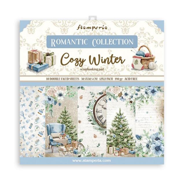 Stamperia -  (12”X12”) Romantic - Cozy Winter -  Paper pad