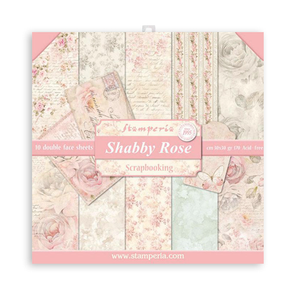 Pre Order - Stamperia - 12 X 12 Paper Pack - Shabby Rose