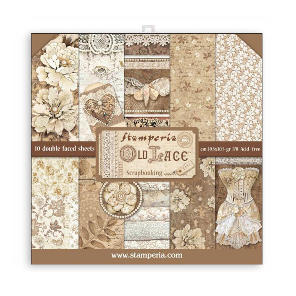Stamperia - (12”X12”) Old Lace - Paper pad