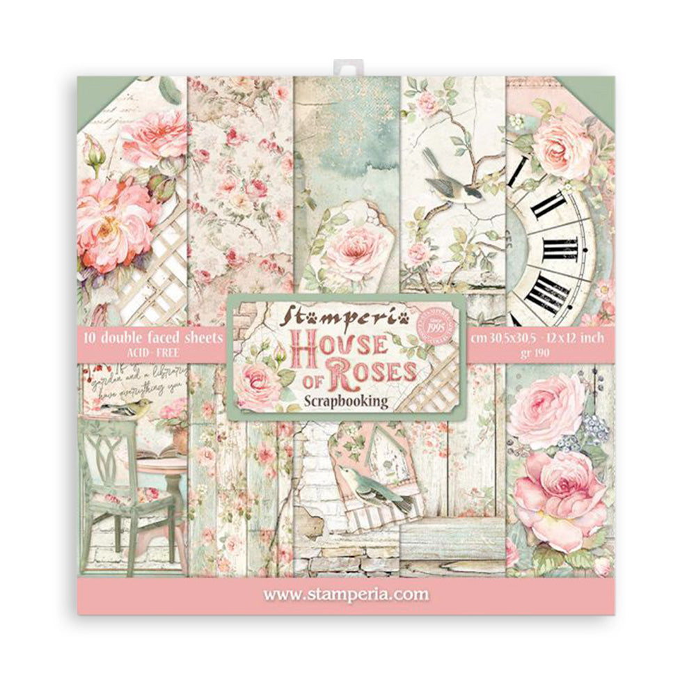 Stamperia - (12”X12”) House of Roses Paper pad