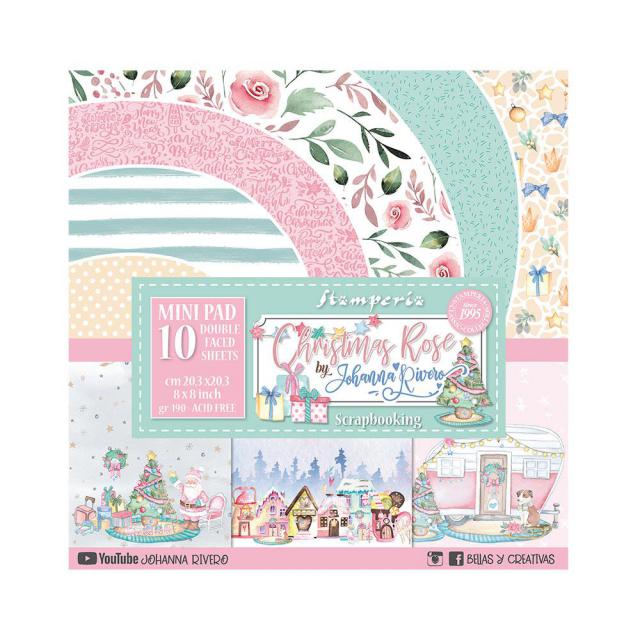 Stamperia - (8”X8”) Paper pad - Christmas Rose by Johanna Rivero*