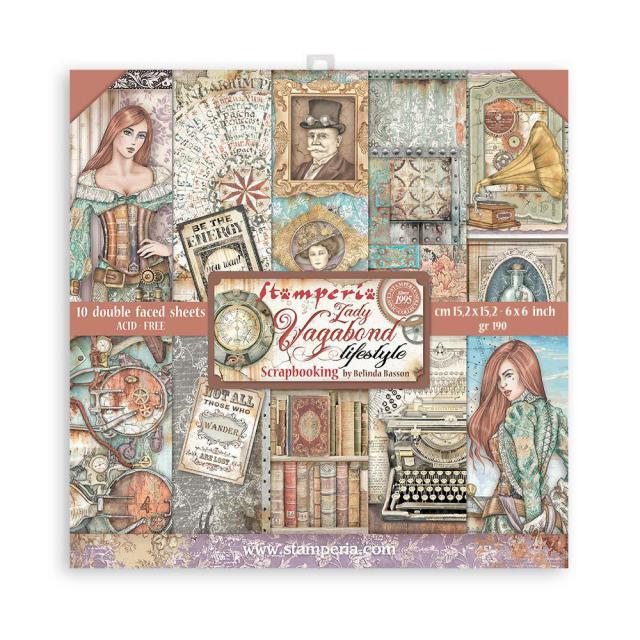 Stamperia - Mini 6 X 6 Paper Pack - Lady Vagabond Lifestyle (In Stock Now)