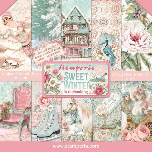 Stamperia - (6”X6") Paper Pad - Sweet Winter