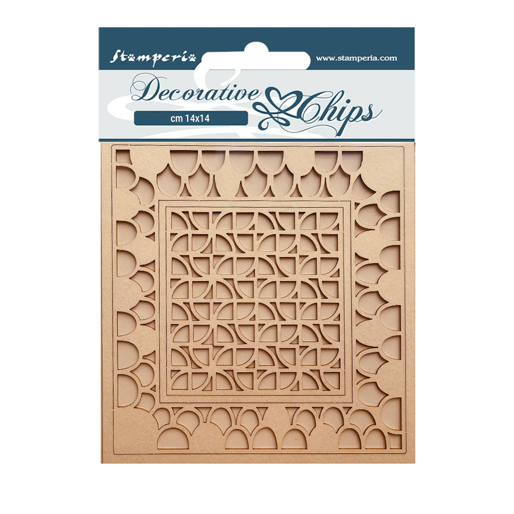 Stamperia - Decorative Chips - 14 X 14 cm - Bauhaus Pattern