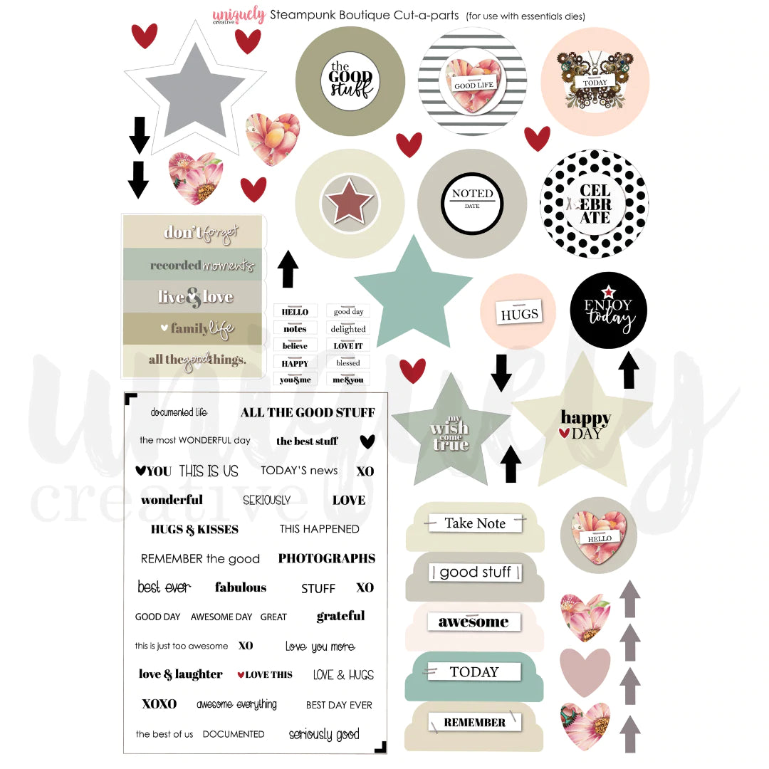Uniquely Creative - Steampunk Boutique Cut - A- Part Sheet