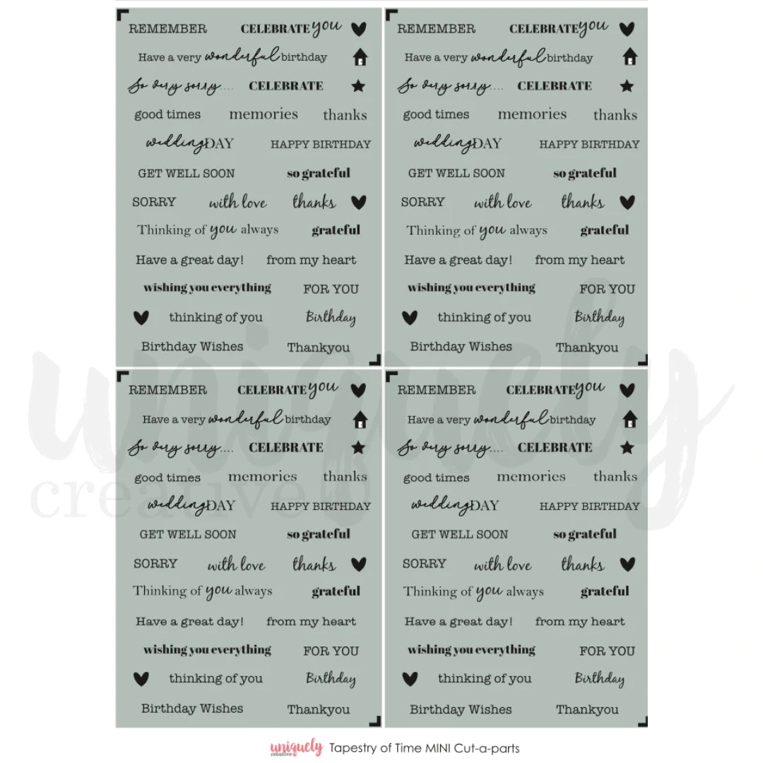 Uniquely Creative - Tapestry of Time Mini Cut-a-part Sheet